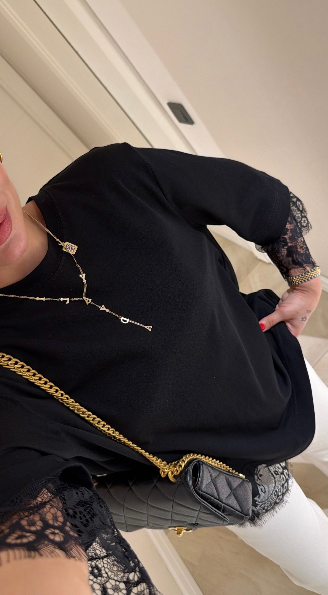 T-shirt en Dentelle 100% Coton