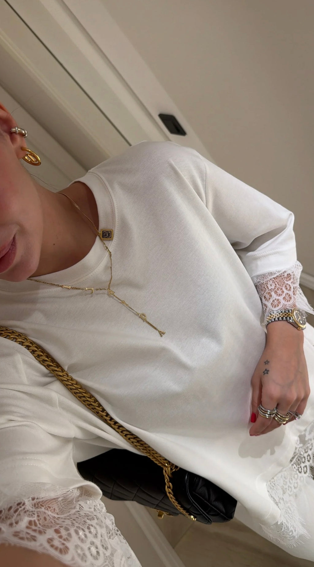 T-shirt en Dentelle 100% Coton