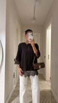 T-shirt en Dentelle 100% Coton