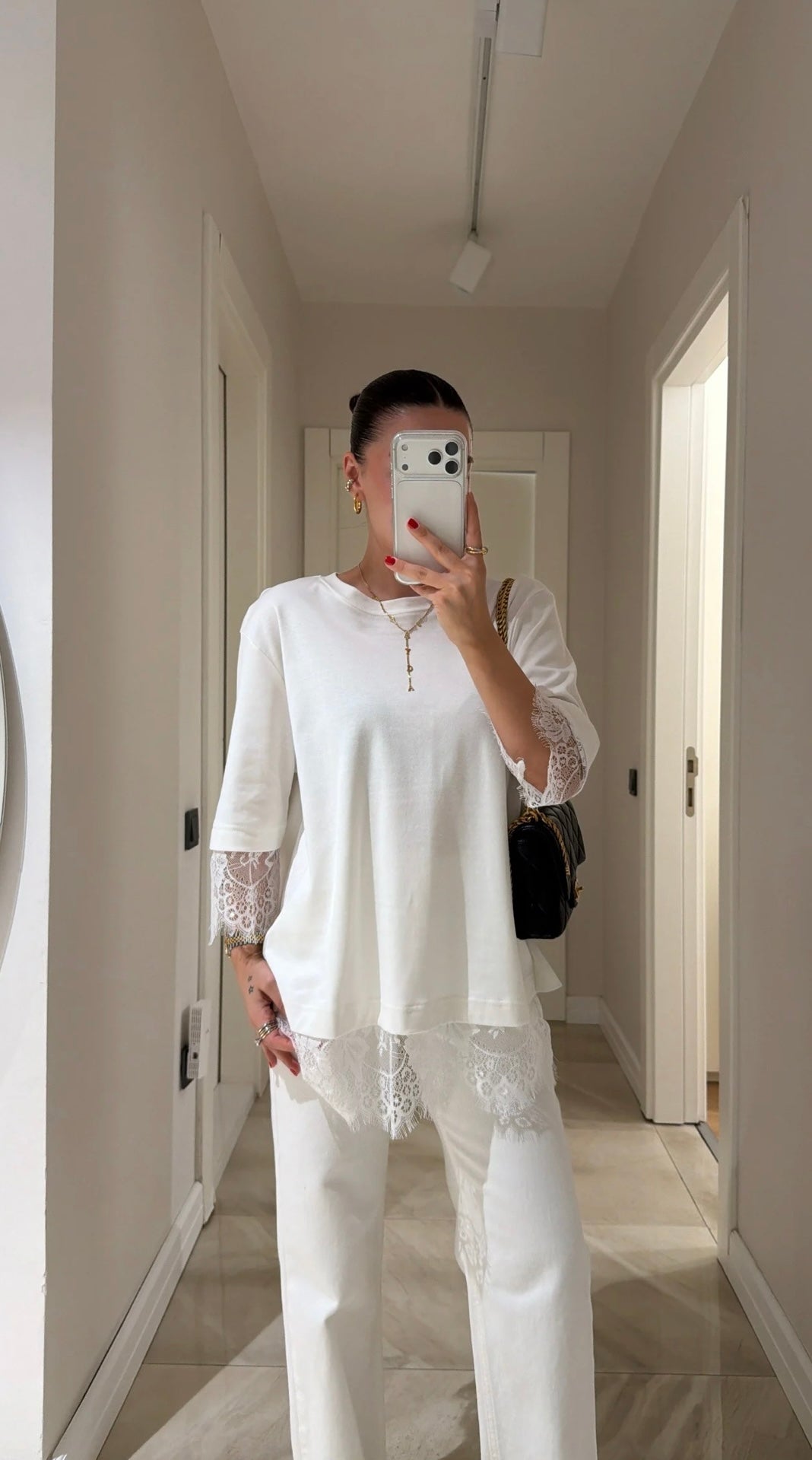T-shirt en Dentelle 100% Coton
