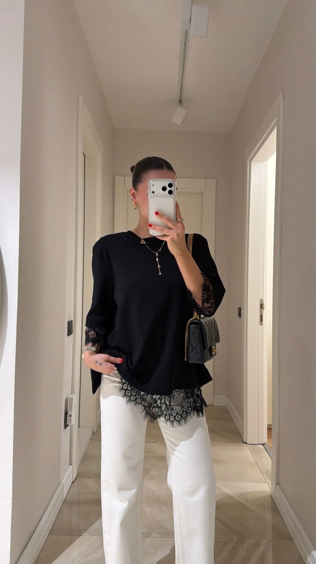 T-shirt en Dentelle 100% Coton